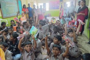Donation to divayang students by economics dept on 13th sept 2023
