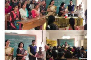 Kavya vachan spardha on ocasion on marathi wachan savardhan pandharawada by marathi dept. On 23rd jan 2024