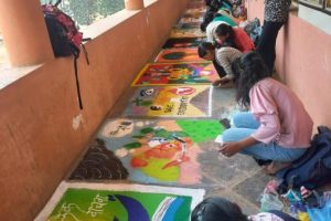 Rangoli Competition organized by Economics dept on 18th oct 2023