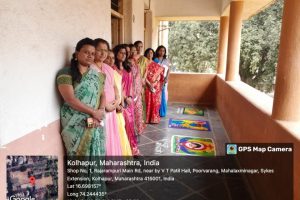 Rangoli Competition on ocasion of Annual Day on 12th Jan 2024