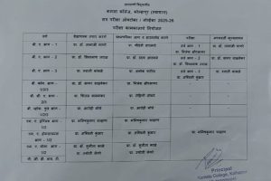 Semester Exam Timetable