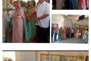 Wallpaper Display on Gandhiji Life story on 5th oct 2023